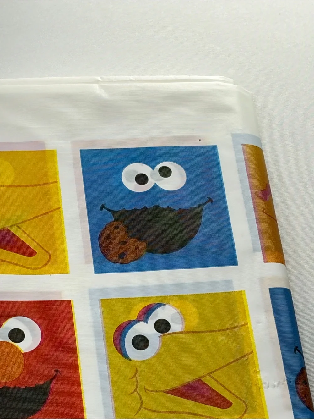 Vintage Sesame Street Plastic Tablecloth Lot of 5 Elmo Big Bird Cookie Monster